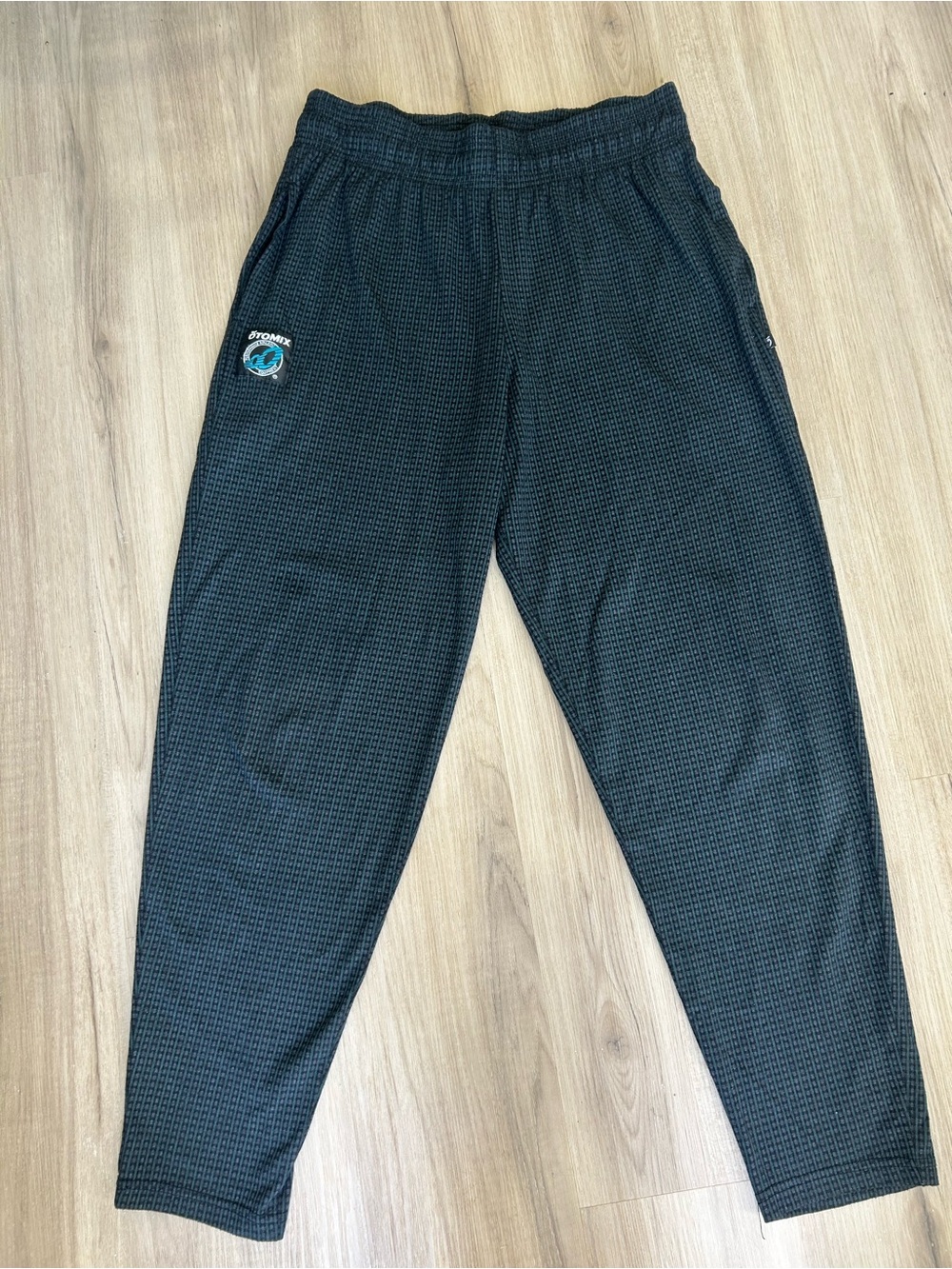 OTOMIX Vintage Waffle Knit Gym Pants - Dark Green/Black - Size L